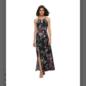 Candies halter floral maxi dress